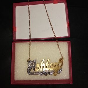 10k GOLD FILLED Name Plate Necklace
